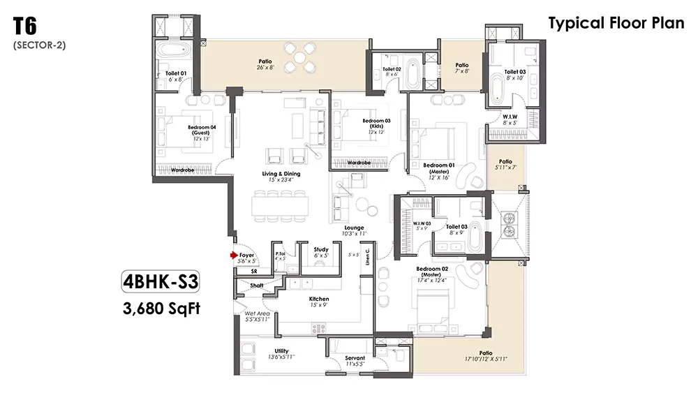 Whiteland New Launch Sector 103 4Bhk